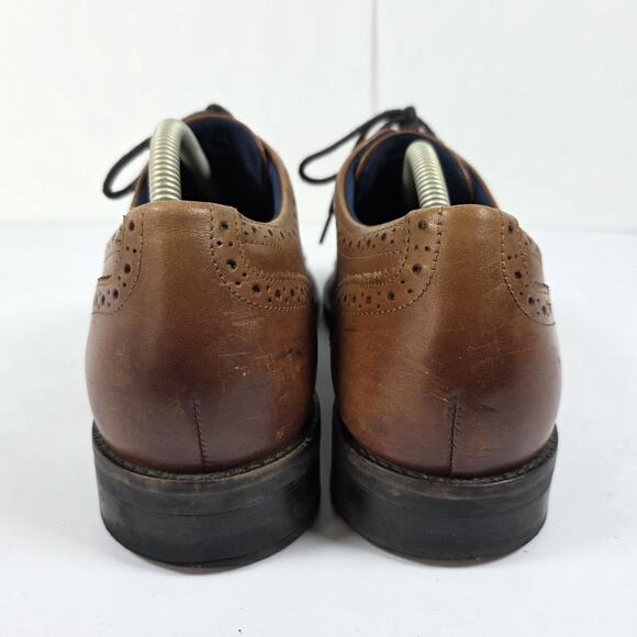 Cole Haan Mens 10M Brown Leather Wingtip Oxford Dress Shoes Lace Up main image 6